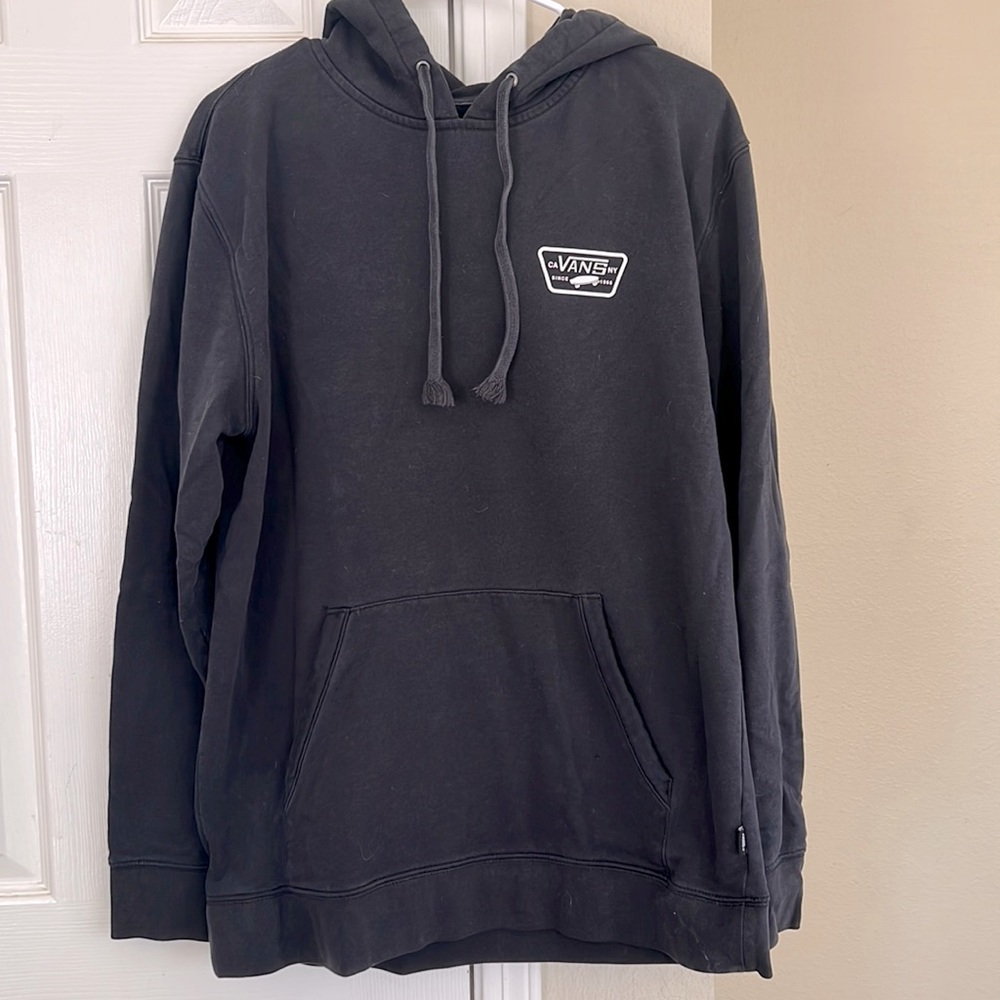 Vans Black Hoodie Size L with Logo